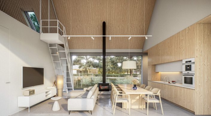 Kownatki Lake House – Projekt wnętrz